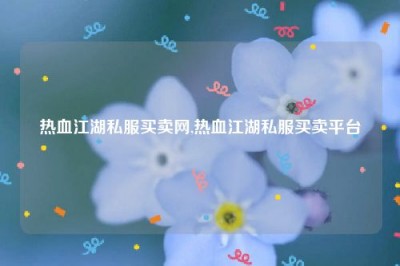 热血江湖私服买卖网,热血江湖私服买卖平台