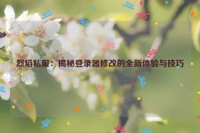 烈焰私服：揭秘登录器修改的全新体验与技巧