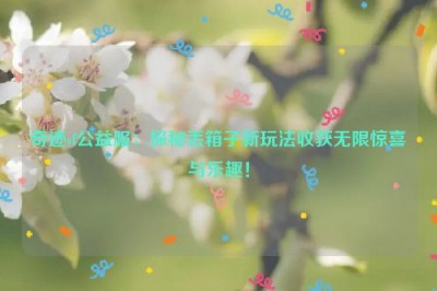 奇迹sf公益服：探秘丢箱子新玩法收获无限惊喜与乐趣！