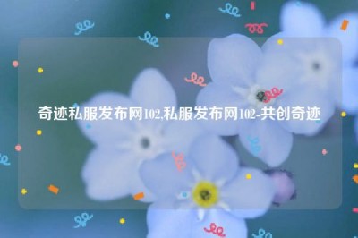 奇迹私服发布网102,私服发布网102-共创奇迹