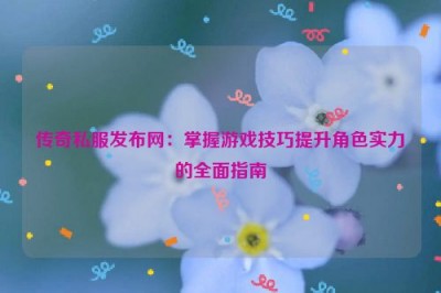 传奇私服发布网：掌握游戏技巧提升角色实力的全面指南