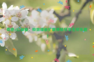 奇迹sf公益服：极致镶嵌扩展体验尽享无尽乐趣！