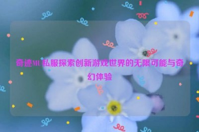 奇迹MU私服探索创新游戏世界的无限可能与奇幻体验