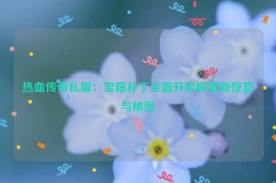 热血传奇私服：宝箱补丁全面升级探索新惊喜与秘密