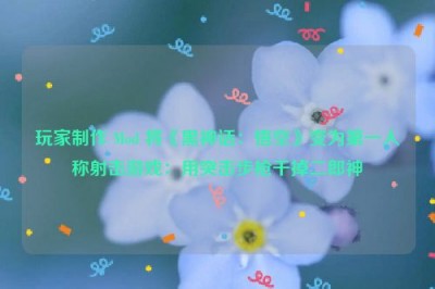 玩家制作 Mod 将《黑神话：悟空》变为第一人称射击游戏：用突击步枪干掉二郎神