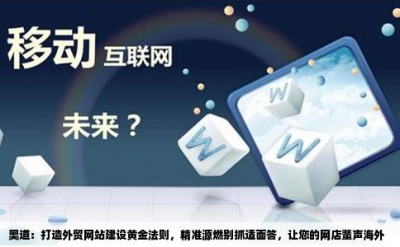 奥道：打造外贸网站建设黄金法则，精准源燃别抓适面答，让您的网店蜚声海外