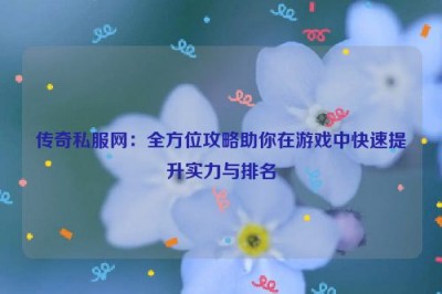 传奇私服网：全方位攻略助你在游戏中快速提升实力与排名