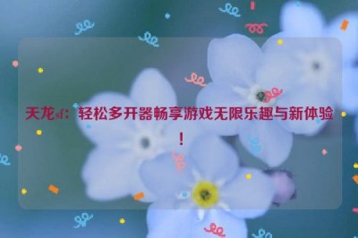 天龙sf：轻松多开器畅享游戏无限乐趣与新体验！