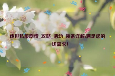 传世私服剧情_攻略_活动_装备详解:满足您的一切需求！