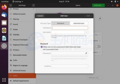 Ubuntu中怎么添加新用户