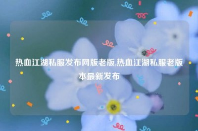 热血江湖私服发布网版老版,热血江湖私服老版本最新发布