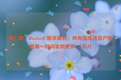 黄仁勋：Blackwell 需求疯狂，所有英伟达客户都想第一时间拿到更多 AI 芯片