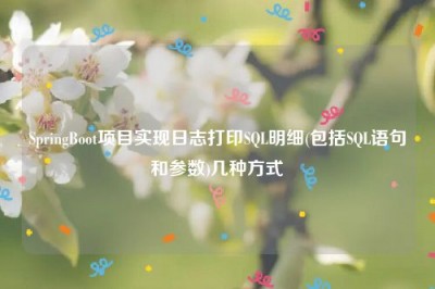 SpringBoot项目实现日志打印SQL明细(包括SQL语句和参数)几种方式