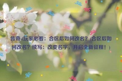 传奇sf玩家必看：合区后如何改名？(合区后如何改名？续写：改变名字，开启全新征程！)