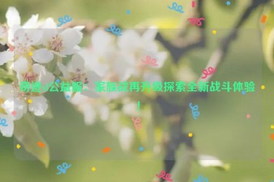 奇迹sf公益服：家族战再升级探索全新战斗体验！