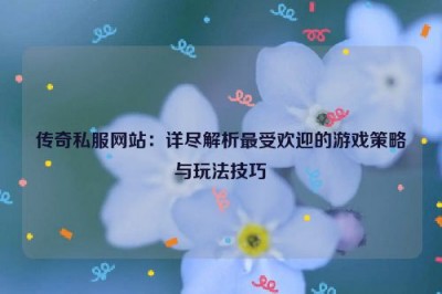 传奇私服网站：详尽解析最受欢迎的游戏策略与玩法技巧