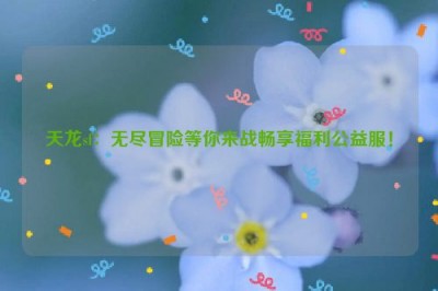 天龙sf：无尽冒险等你来战畅享福利公益服！