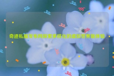 奇迹私服发布网探索多样化的虚拟世界新体验