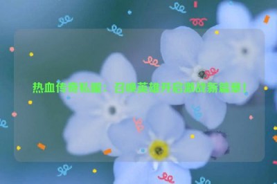 热血传奇私服：召唤英雄开启激战新篇章！