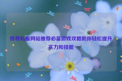 传奇私服网站推荐必备游戏攻略助你轻松提升实力和技能