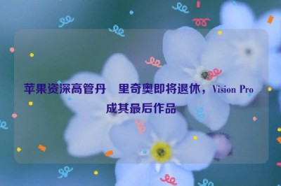 苹果资深高管丹・里奇奥即将退休，Vision Pro 成其最后作品