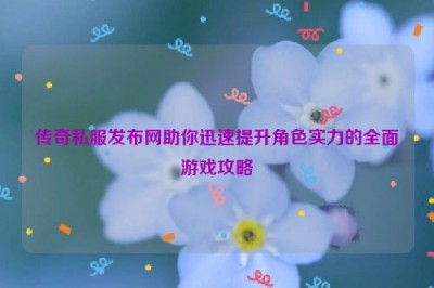 传奇私服发布网助你迅速提升角色实力的全面游戏攻略