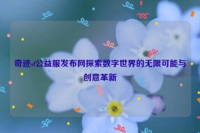 奇迹sf公益服发布网探索数字世界的无限可能与创意革新