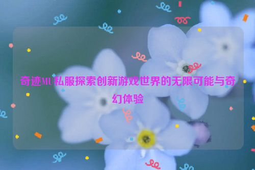 奇迹MU私服探索创新游戏世界的无限可能与奇幻体验