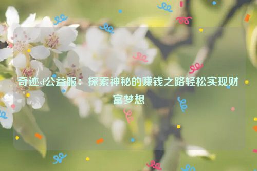 奇迹sf公益服：探索神秘的赚钱之路轻松实现财富梦想