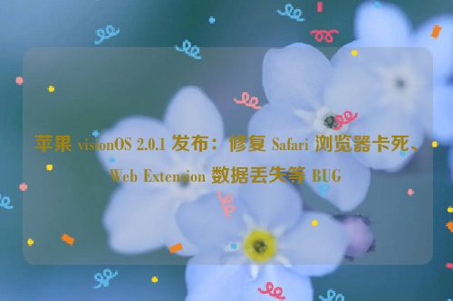 苹果 visionOS 2.0.1 发布：修复 Safari 浏览器卡死、Web Extension 数据丢失等 BUG