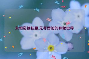 永恒奇迹私服,无尽冒险的神秘世界